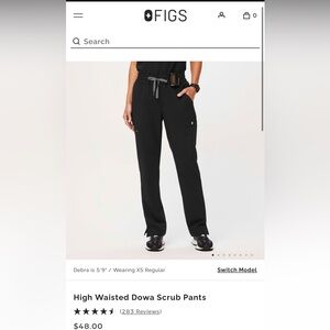 FIGS Black Scrub Pants